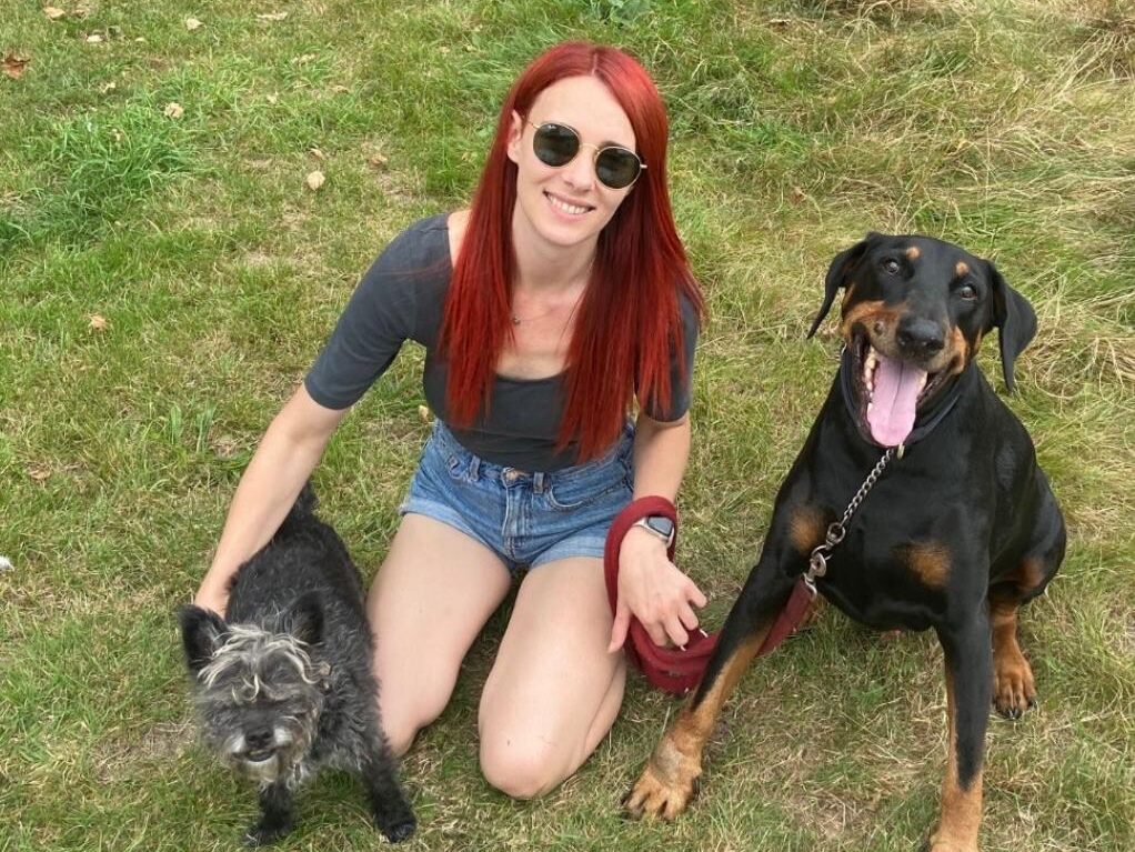 Tasha Wilson with her dogs